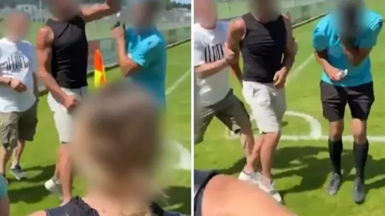 Öfkeli baba, çocuk futbol maçında hakemi yumrukladı