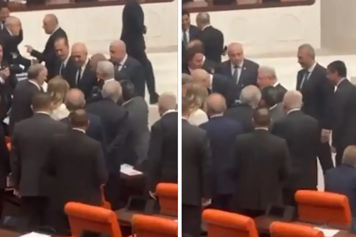 Meclis'te hareketli dakikalar! DEM Partili Sıkık Devlet Bahçeli ile tokalaştı