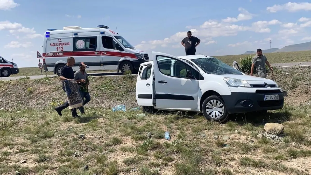 Konya'da Trafik Kazası: 2 Yaralı
