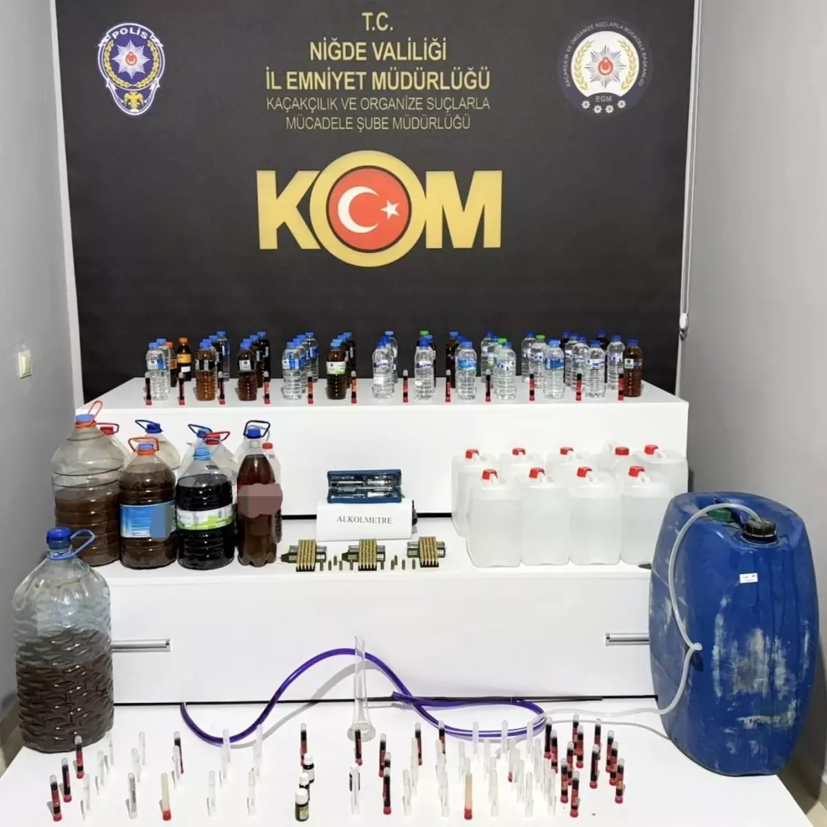 Niğde'de Sahte Alkol Operasyonu