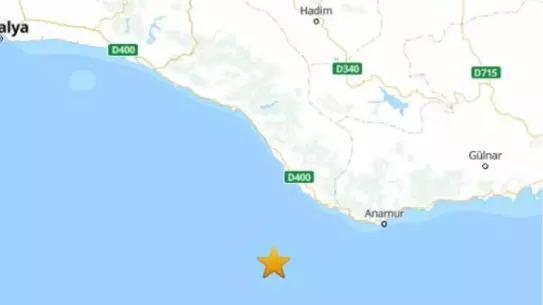 Gazipaşa Açıklarında 4 Büyüklüğünde Deprem!