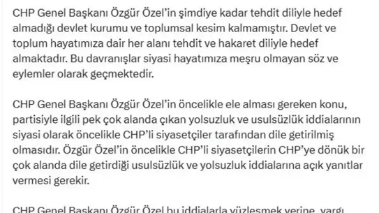 Ömer Çelik'ten Özgür Özel'e Sert Tepki