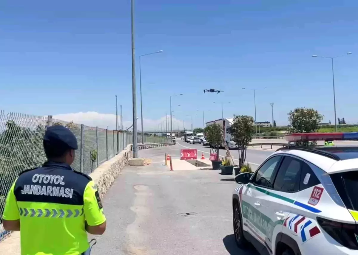 Mersin'de Drone ile Trafik Denetimi