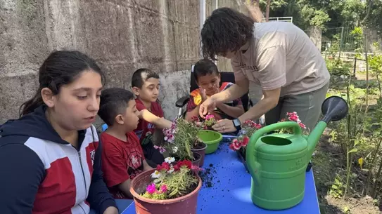 Zonguldak'ta Özel Gereksinimli Öğrenciler Bahçecilik Yapıyor