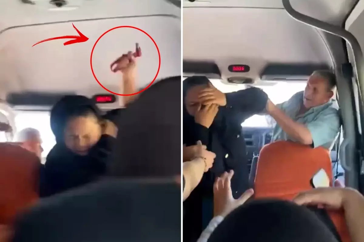 "Düzgün otur" deyip kadın yolcuya imdat çekiciyle saldırdı