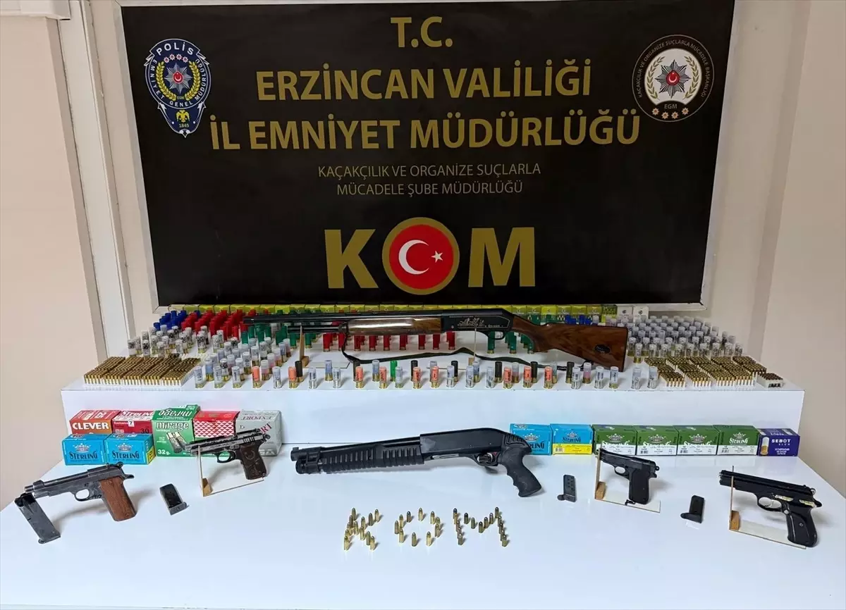 Erzincan'da Ruhsatsız Silah Operasyonu