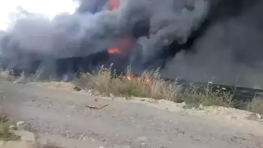 Bodrum'da Şantiye Yangını: 30 Konteyner Zarar Gördü