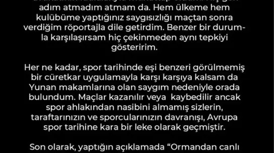 Ataman'dan Olaylı Final Açıklamaları