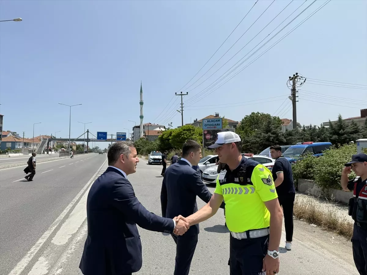 Alaçam'da Kurban Bayramı Trafik Denetimi