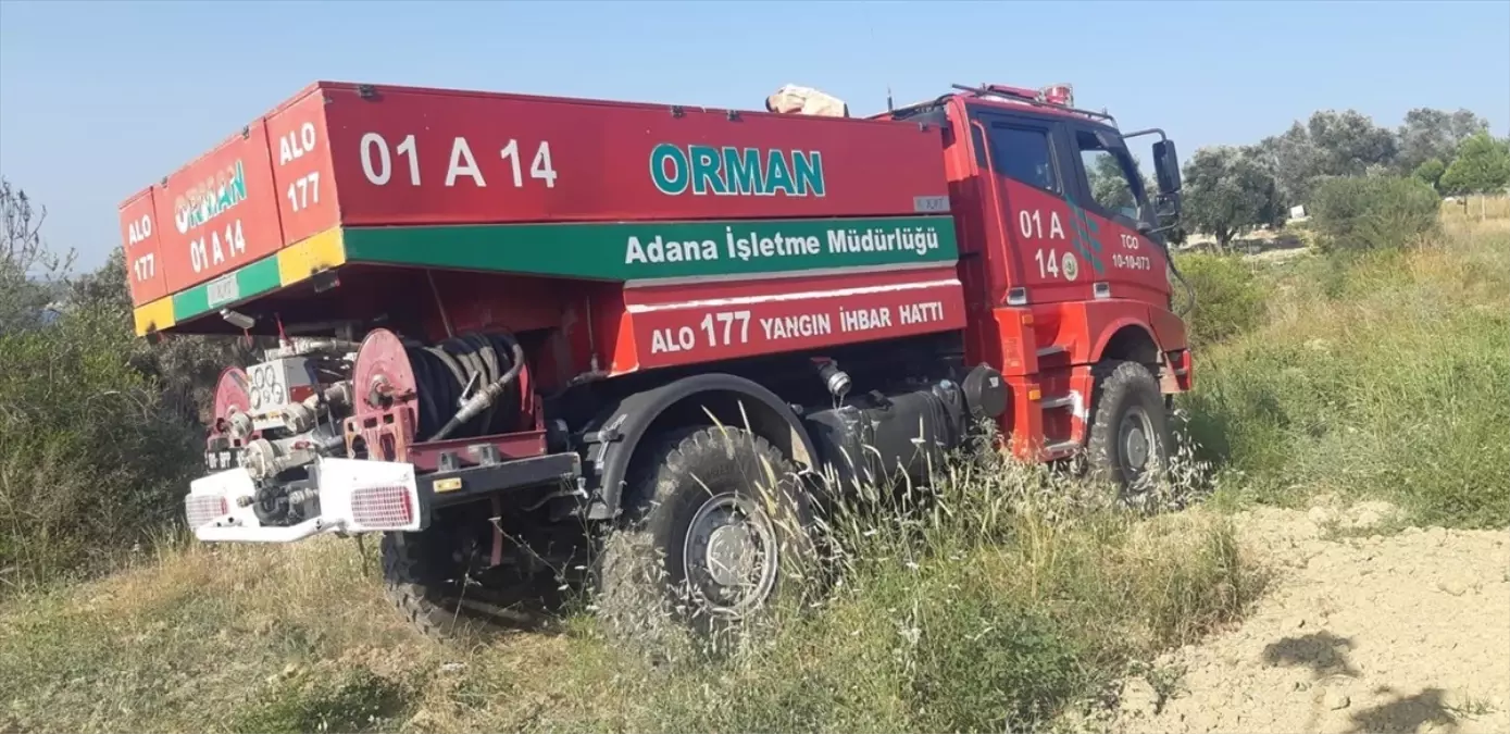 Adana'da Orman Yangını Kısa Sürede Söndürüldü