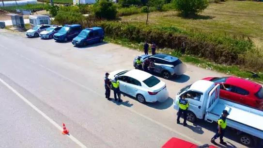 Bursa'da Dronlu Trafik Denetimi