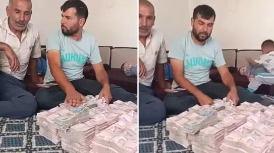 350 tane kurbanlık satan çiftçi, önüne deste deste para koyup isyan etti