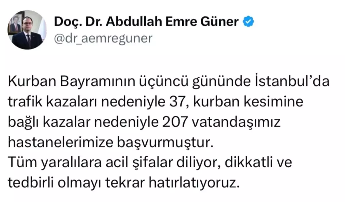 Kurban Bayramı'nda 244 Yaralı