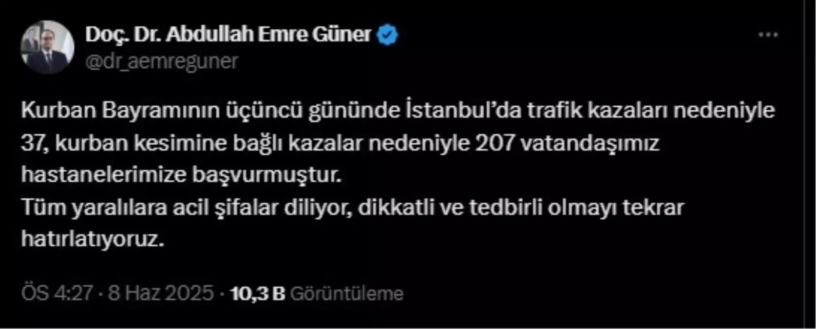 Kurban Bayramı'nda 207 Yaralı