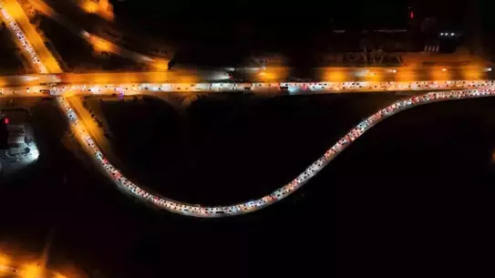 Kırıkkale'de Kurban Bayramı Trafik Yoğunluğu