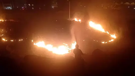 Şanlıurfa'da Otluk Alanda Yangın Kontrol Altına Alındı
