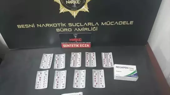 Besni'de Uyuşturucu Operasyonu: 132 Hap Ele Geçirildi