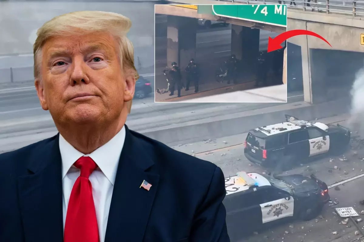 ABD'de göstericiler, alt geçitte sıkıştırdıkları polislere saldırdı