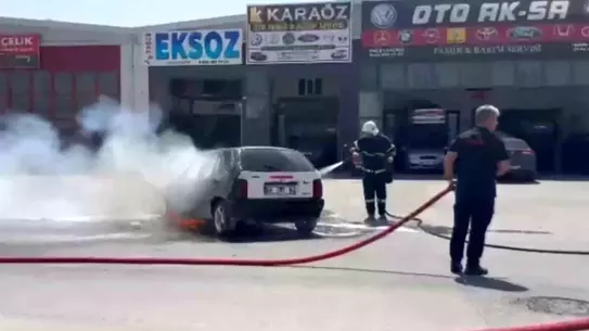 Aksaray'da Araç Yangını