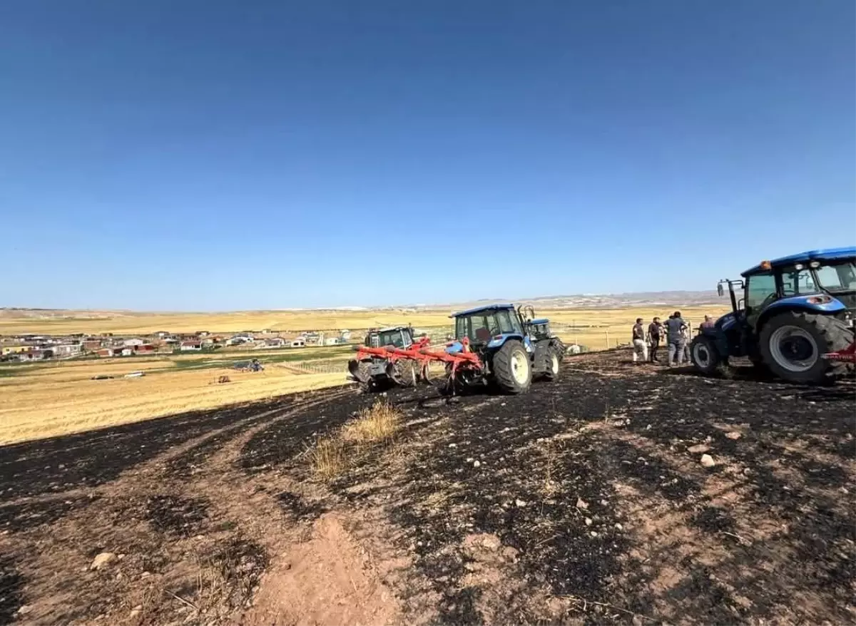 Ayaş'ta Yangın: 57 Dönüm Tarla Zarar Gördü